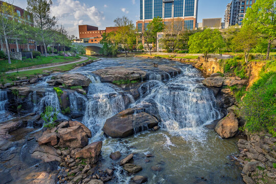 Falls Park Greenville SC in the Spring