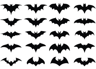 Bat Silhouettes Collection - Versatile Designs for Halloween and Decor