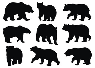 Bear Silhouettes Collection - Captivating Wildlife Designs