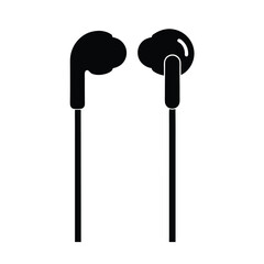 set of black earbuds