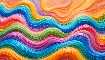 Obraz premium Abstract Noodle wavy background illustration. Curvy wave wallpaper. Colorful noodle Asia cuisine wallpaper