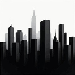 City Skyline Silhouette at Dawn

