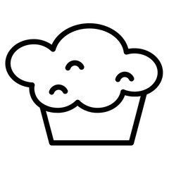 Cake Sweet Cream Line Icon