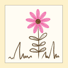 flower vector set with frame background