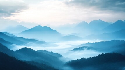 Obraz premium mountains in the fog