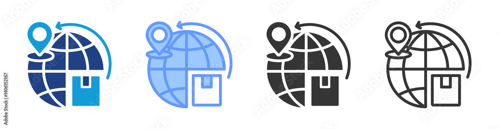 Poster Export icon set multiple style collection