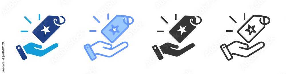 Poster Branding icon set multiple style collection