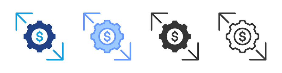 Expansion icon set multiple style collection