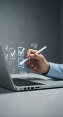 Digital Checklist: Boosting Productivity with Online Task Management. Achieve Goals Efficiently with Interactive Checkboxes.