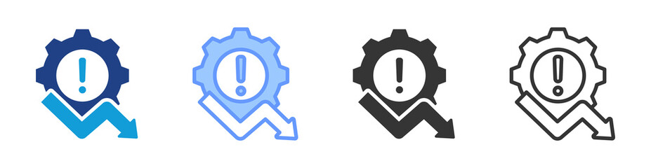 Risk Management icon set multiple style collection