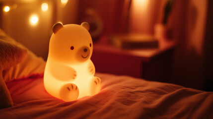 Cozy Child's Polar Bear Night Light with Warm Lighting.