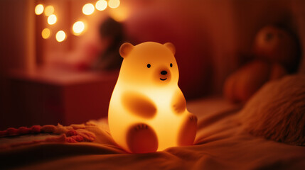 Cozy Child's Polar Bear Night Light with Warm Lighting.