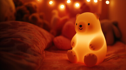 Cozy Child's Polar Bear Night Light with Warm Lighting.