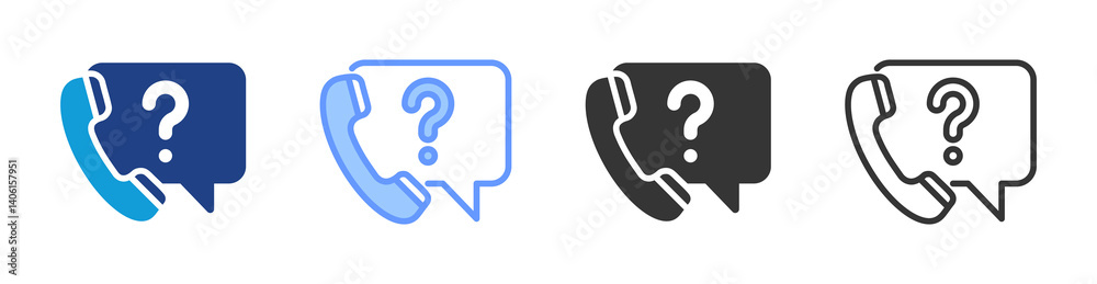 Poster Support icon set multiple style collection