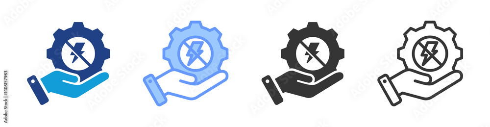 Poster Resolution icon set multiple style collection