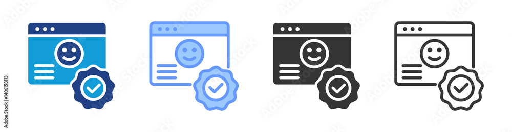 Poster User Friendly icon set multiple style collection
