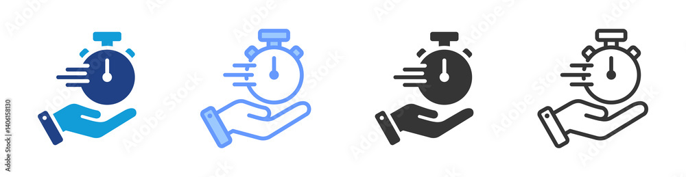 Poster Speed icon set multiple style collection