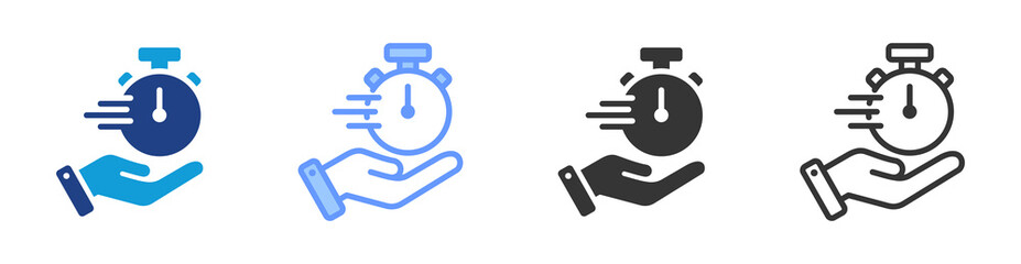 Speed icon set multiple style collection