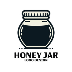 Honey Jar Vector Logo Design