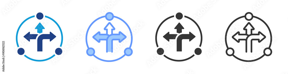 Poster Flexible icon set multiple style collection