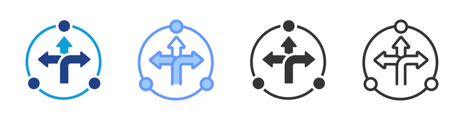 Flexible icon set multiple style collection