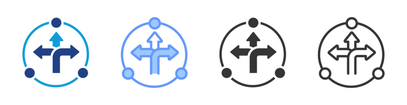 Flexible icon set multiple style collection