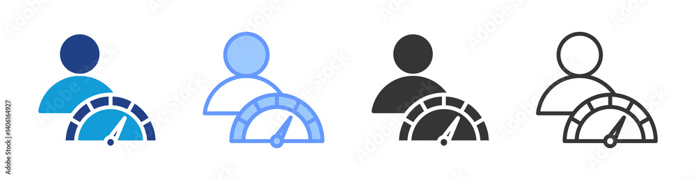 Aufkleber Performance icon set multiple style collection
