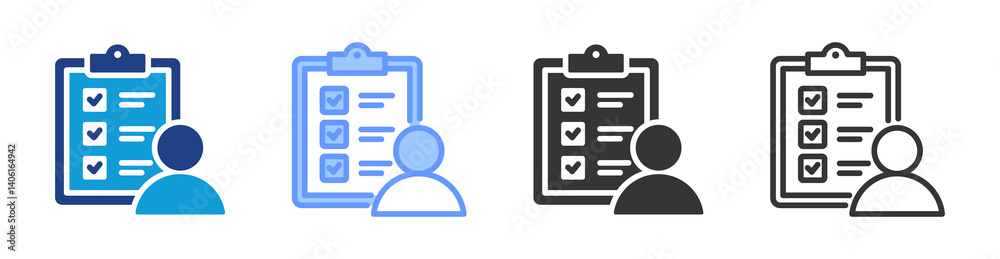 Poster Accountability icon set multiple style collection