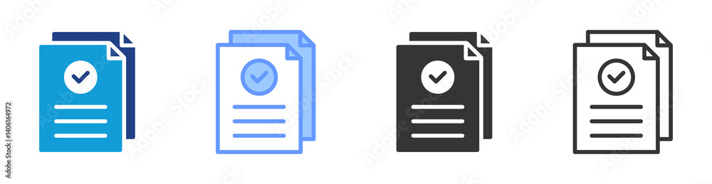 Poster Result icon set multiple style collection