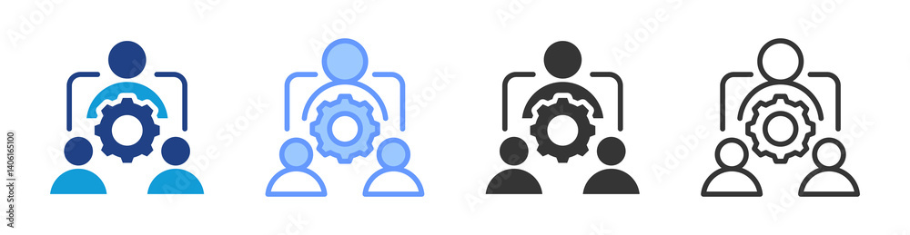 Aufkleber Team icon set multiple style collection