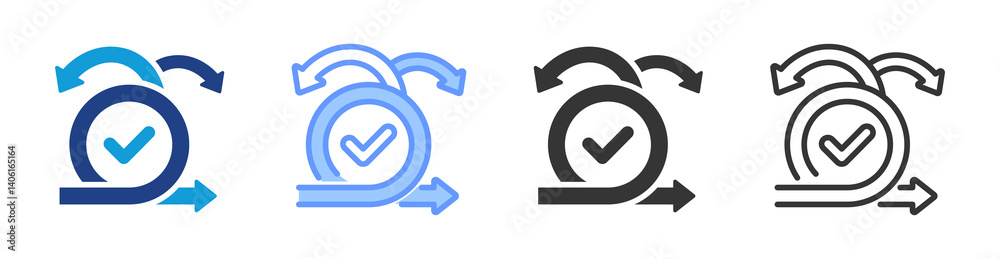 Poster Flexibility icon set multiple style collection