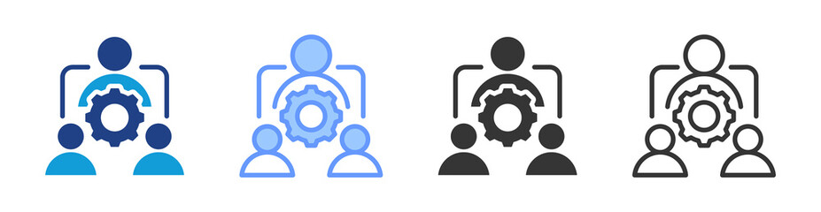 Team icon set multiple style collection