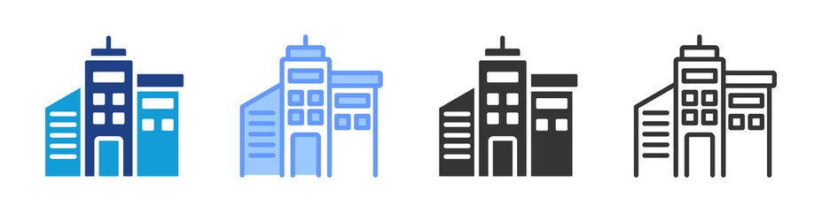 Office icon set multiple style collection