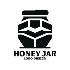 Honey Jar Vector Logo Design