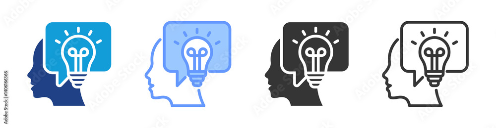 Poster Insight icon set multiple style collection
