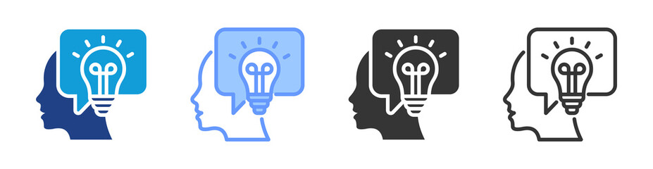 Insight icon set multiple style collection