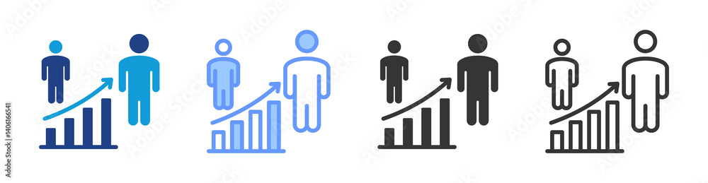 Aufkleber evolution icon set multiple style collection