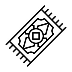 Carpet  Vector Line Icon Design