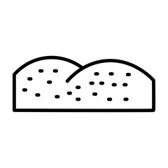 Sand  Vector Line Icon Design