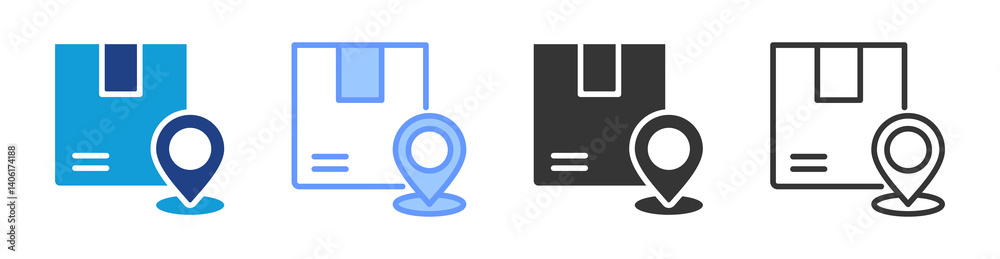 Poster Positioning icon set multiple style collection
