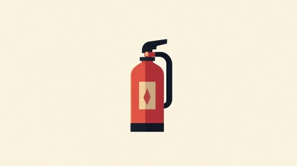 Fire Extinguisher Safety Equipment Illustration for Emergency Preparedness and Firefighting Nee