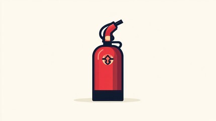Fire Extinguisher Safety Equipment Illustration for Emergency Preparedness and Firefighting Nee