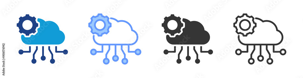 Fototapete api icon set multiple style collection