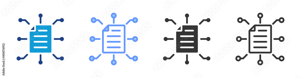 Aufkleber cluster icon set multiple style collection