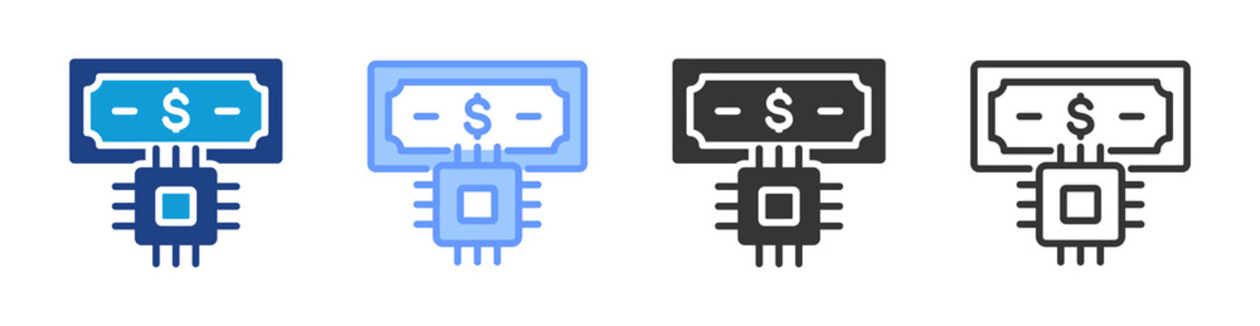 Concurrency icon set multiple style collection