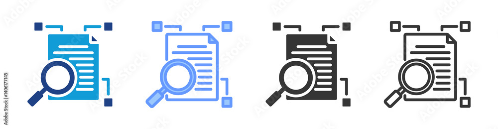 Poster Query icon set multiple style collection