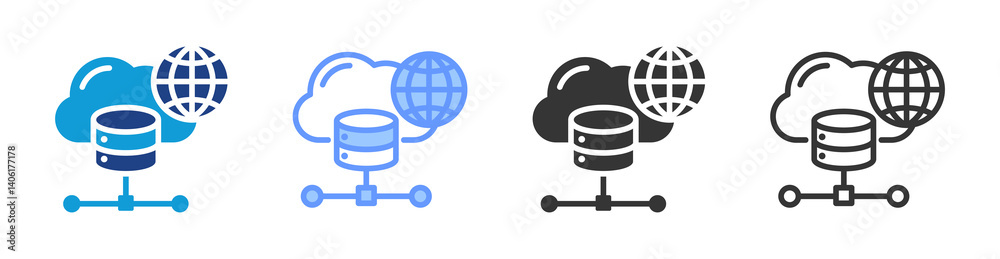 Poster Server icon set multiple style collection