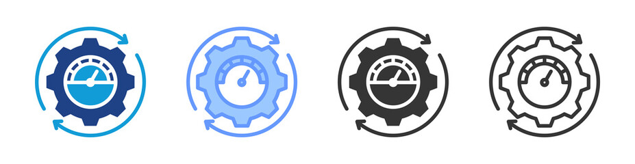 Optimization icon set multiple style collection