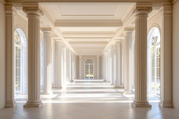 Obraz premium Architectural interior hall space