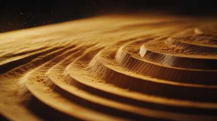 Carpenter sanding wood for a custom piece of furniture. Featuring woodworking and finishing